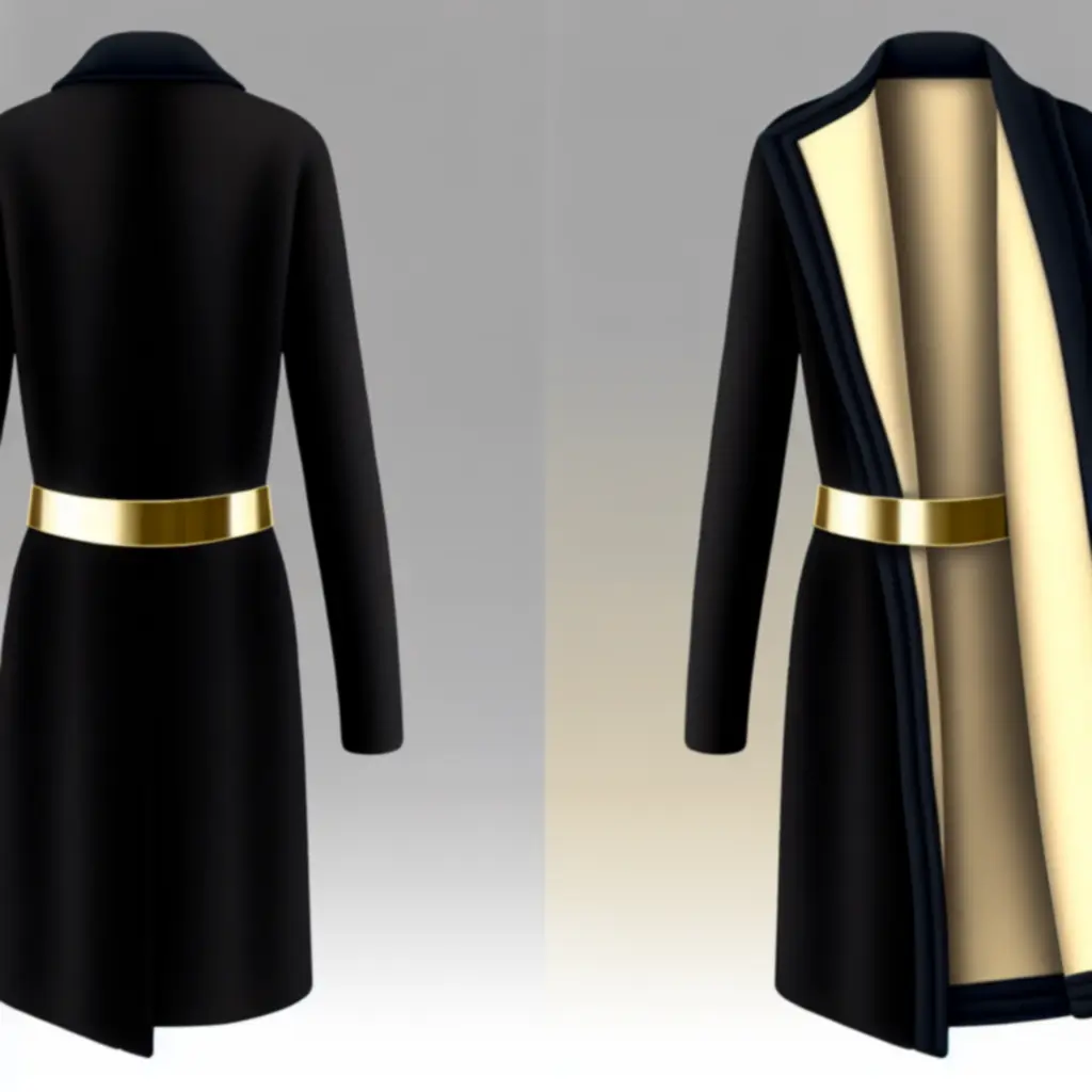 Zbliżenie na elegancki beżowy płaszcz w miejskiej scenerii